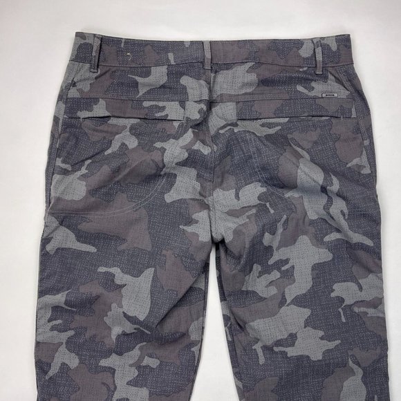 Prana Camouflage Sky Canyon Jogger Women 14 NWOT Pocket Stretch Zip Closure Gray - Picture 5 of 16